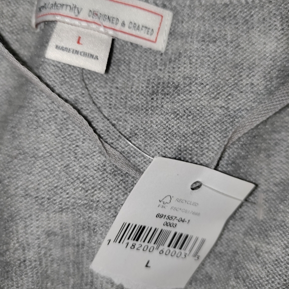 🆕Gap Maternity | Striped V-Neck Sweater Size L - Picture 7 of 10